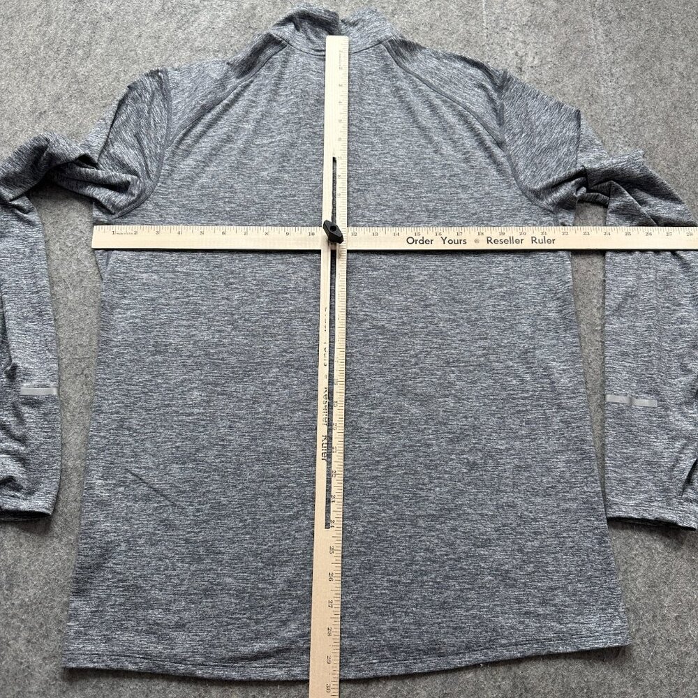 Nike DRI-FIT Element 1/4 Zip Running Pullover Shirt Men L Gray 30" Lake Placid - Picture 10 of 15